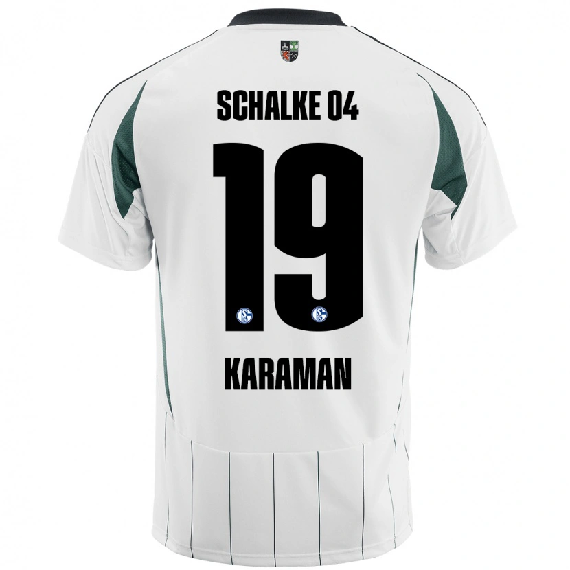 Danxen Dzieci Kenan Karaman #19 Biały Zielony Wyjazdowa Koszulka 2024/25 Koszulki Klubowe