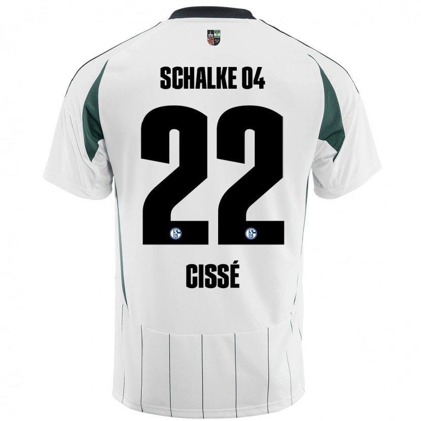 Danxen Dzieci Ibrahima Cissé #22 Biały Zielony Wyjazdowa Koszulka 2024/25 Koszulki Klubowe
