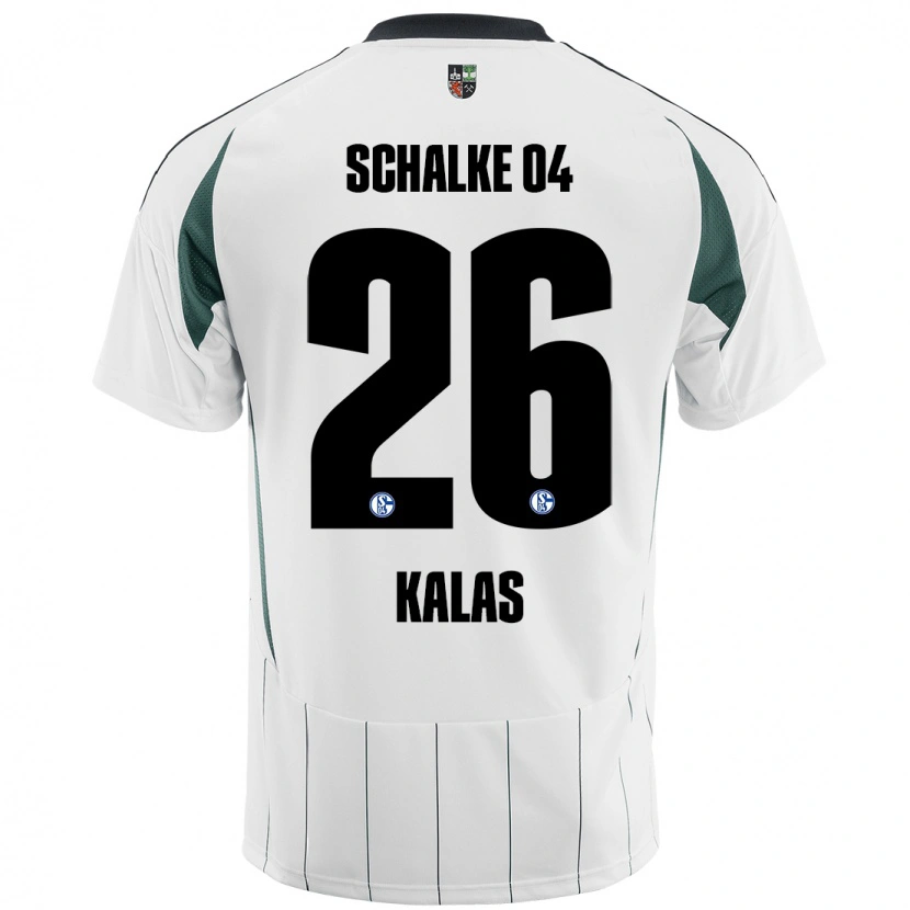 Danxen Dzieci Tomas Kalas #26 Biały Zielony Wyjazdowa Koszulka 2024/25 Koszulki Klubowe