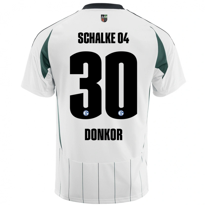 Danxen Dzieci Anton Donkor #30 Biały Zielony Wyjazdowa Koszulka 2024/25 Koszulki Klubowe