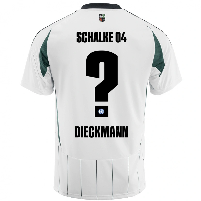 Danxen Dzieci Jonas Dieckmann #0 Biały Zielony Wyjazdowa Koszulka 2024/25 Koszulki Klubowe