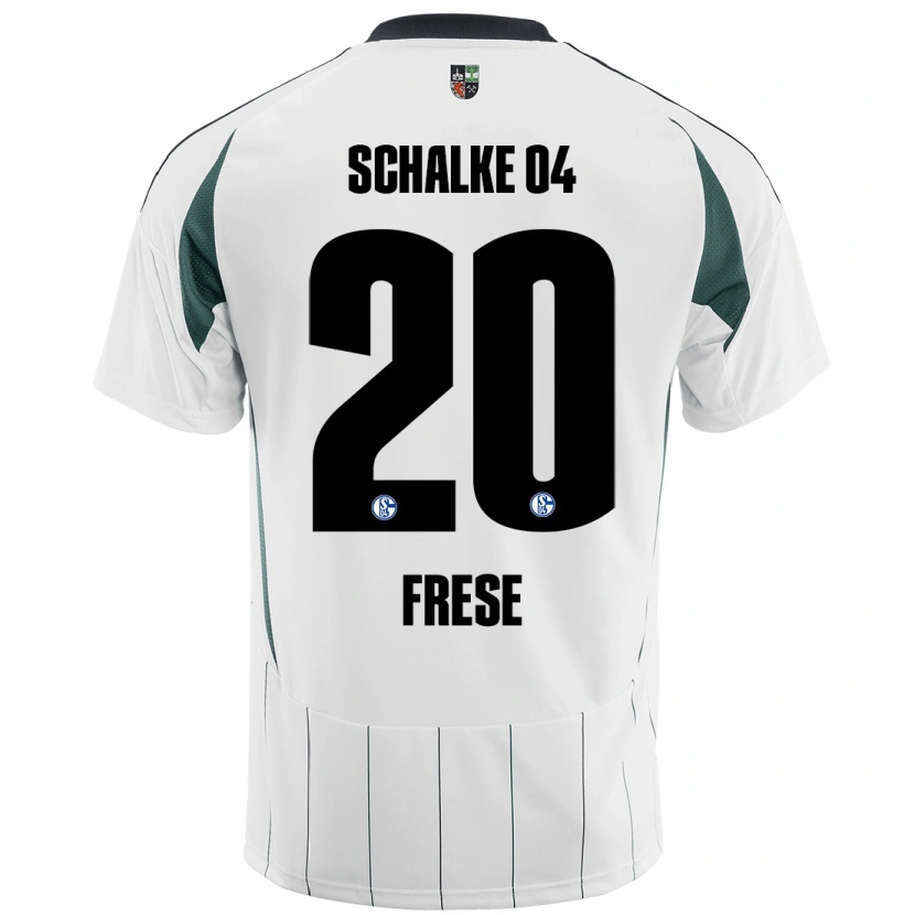 Danxen Dzieci Niklas Frese #20 Biały Zielony Wyjazdowa Koszulka 2024/25 Koszulki Klubowe