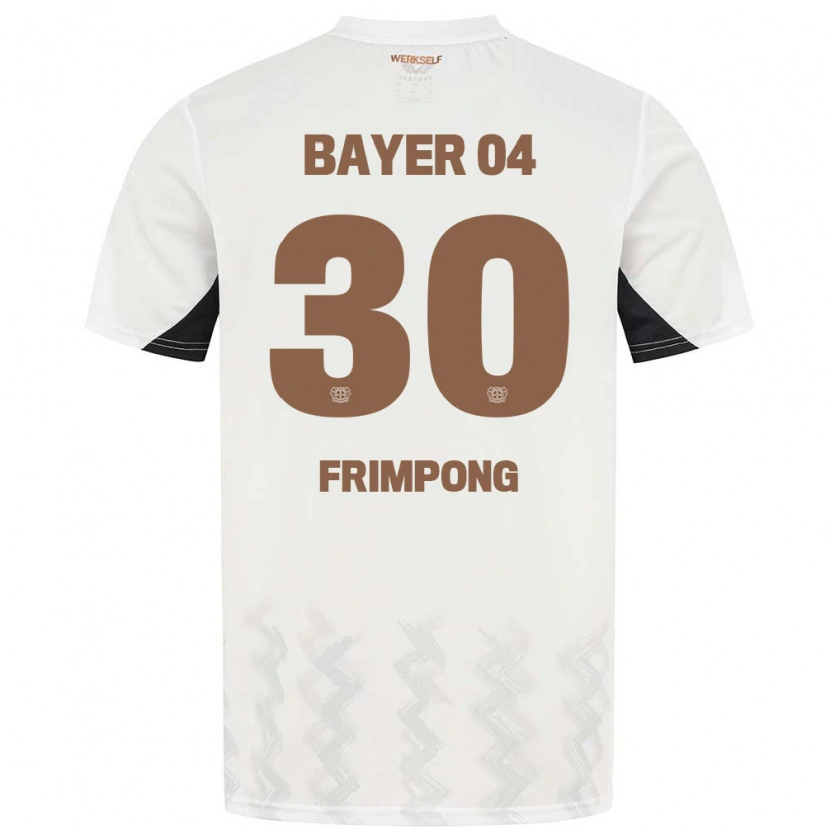 Danxen Dzieci Jeremie Frimpong #30 Biały Czarny Wyjazdowa Koszulka 2024/25 Koszulki Klubowe