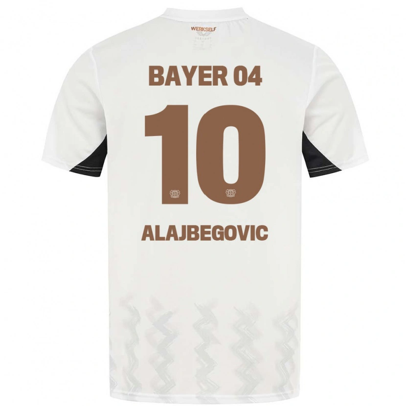 Danxen Dzieci Kerim Alajbegovic #10 Biały Czarny Wyjazdowa Koszulka 2024/25 Koszulki Klubowe