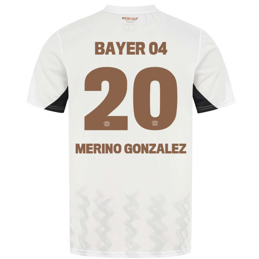 Danxen Dzieci Estrella Merino Gonzalez #20 Biały Czarny Wyjazdowa Koszulka 2024/25 Koszulki Klubowe