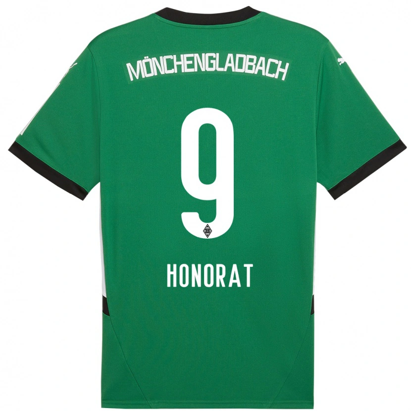 Danxen Dzieci Franck Honorat #9 Zielony Biały Wyjazdowa Koszulka 2024/25 Koszulki Klubowe