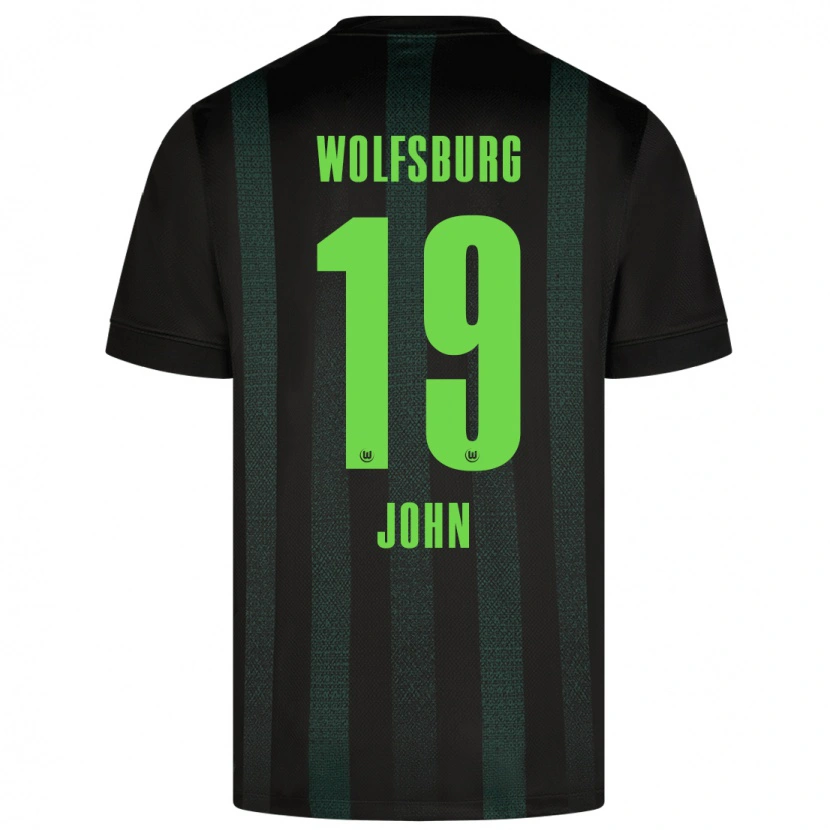Danxen Dzieci Michael John #19 Ciemnozielony Wyjazdowa Koszulka 2024/25 Koszulki Klubowe