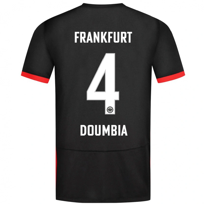Danxen Dzieci Fousseny Doumbia #4 Czarny Wyjazdowa Koszulka 2024/25 Koszulki Klubowe
