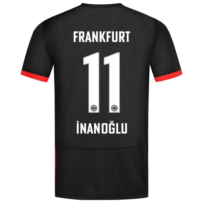 Danxen Dzieci Kaan İnanoğlu #11 Czarny Wyjazdowa Koszulka 2024/25 Koszulki Klubowe