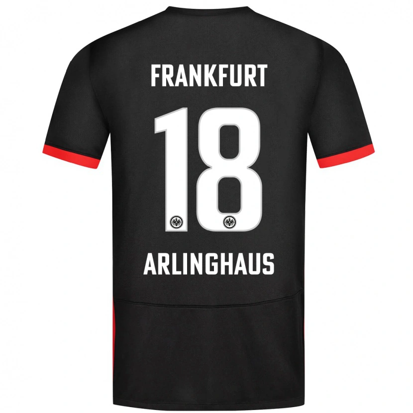 Danxen Dzieci Max Arlinghaus #18 Czarny Wyjazdowa Koszulka 2024/25 Koszulki Klubowe