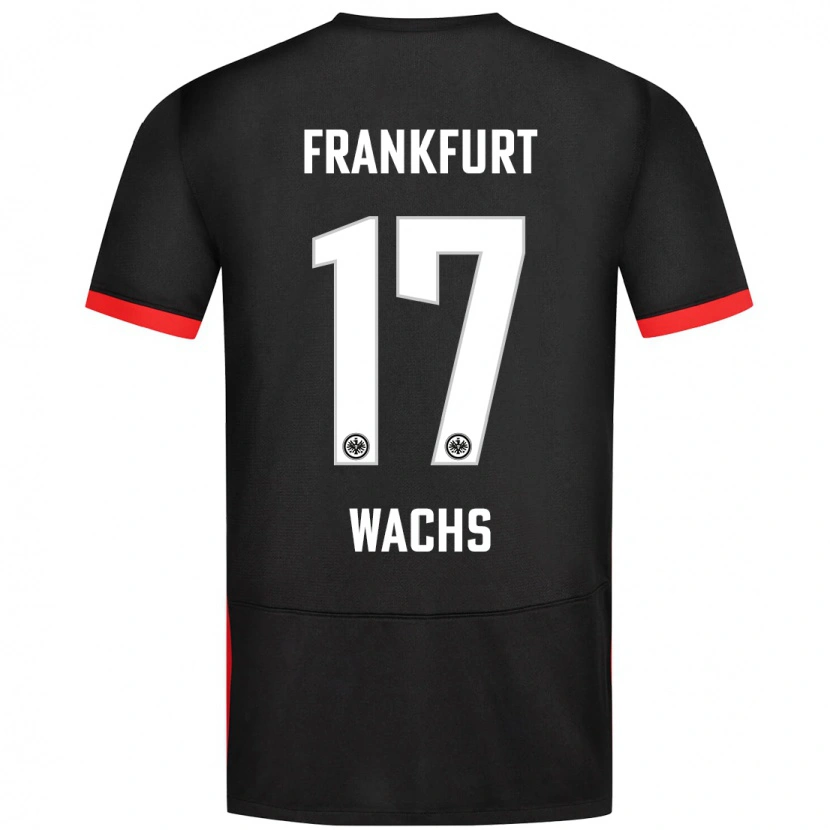 Danxen Dzieci Marc Wachs #17 Czarny Wyjazdowa Koszulka 2024/25 Koszulki Klubowe