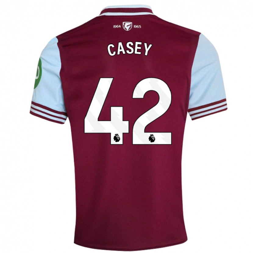 Danxen Męski Kaelan Casey #42 Ciemnoczerwony Domowa Koszulka 2024/25 Koszulki Klubowe