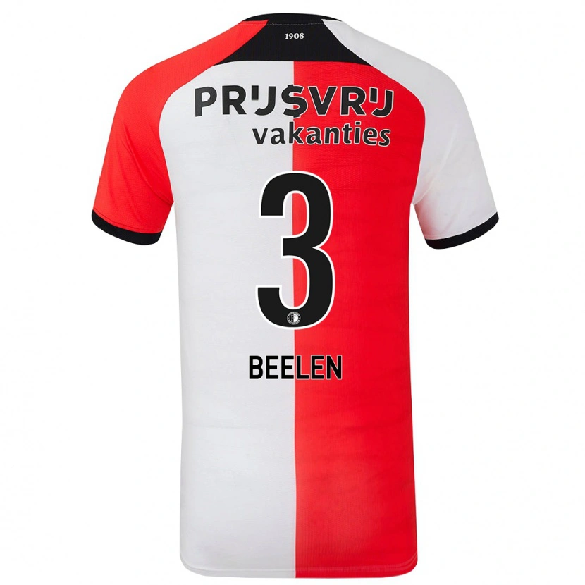 Danxen Męski Thomas Beelen #3 Czerwony Biały Domowa Koszulka 2024/25 Koszulki Klubowe