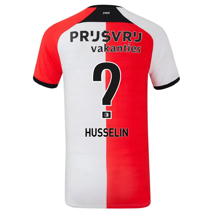 Danxen Męski Matéo Husselin #0 Czerwony Biały Domowa Koszulka 2024/25 Koszulki Klubowe
