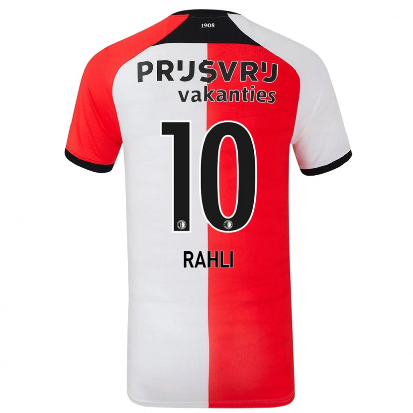 Danxen Męski Khalid Rahli #10 Czerwony Biały Domowa Koszulka 2024/25 Koszulki Klubowe