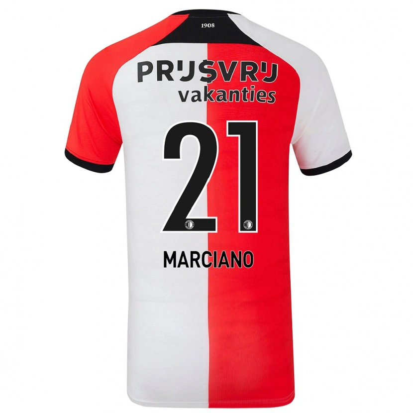 Danxen Męski Ofir Marciano #21 Czerwony Biały Domowa Koszulka 2024/25 Koszulki Klubowe