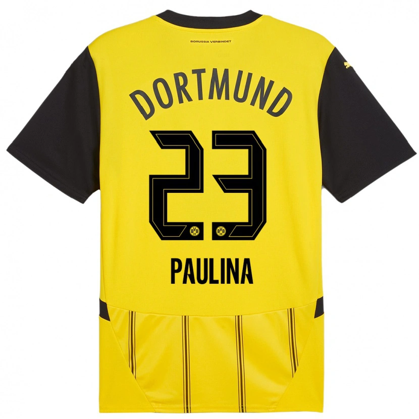 Danxen Męski Jordi Paulina #23 Żółty Czarny Domowa Koszulka 2024/25 Koszulki Klubowe
