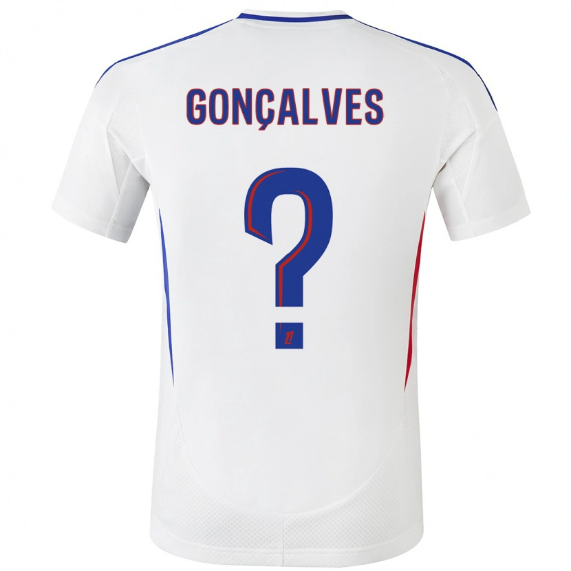 Danxen Męski Tiago Gonçalves #0 Biały Niebieski Domowa Koszulka 2024/25 Koszulki Klubowe