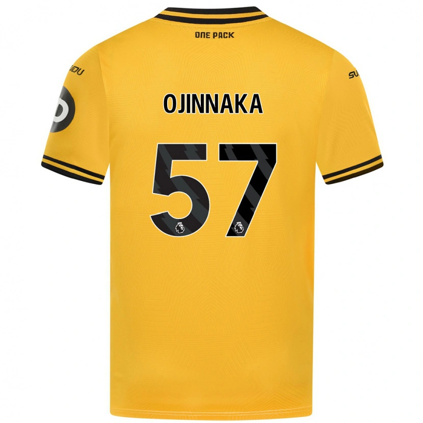 Danxen Męski Temple Ojinnaka #57 Żółty Domowa Koszulka 2024/25 Koszulki Klubowe