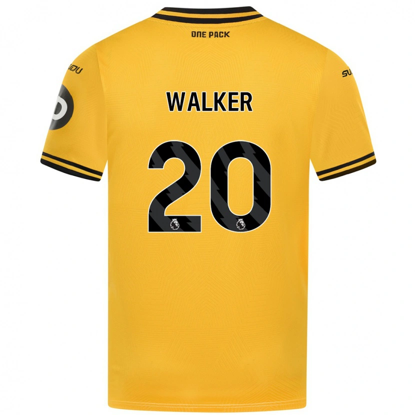 Danxen Męski Lowri Walker #20 Żółty Domowa Koszulka 2024/25 Koszulki Klubowe