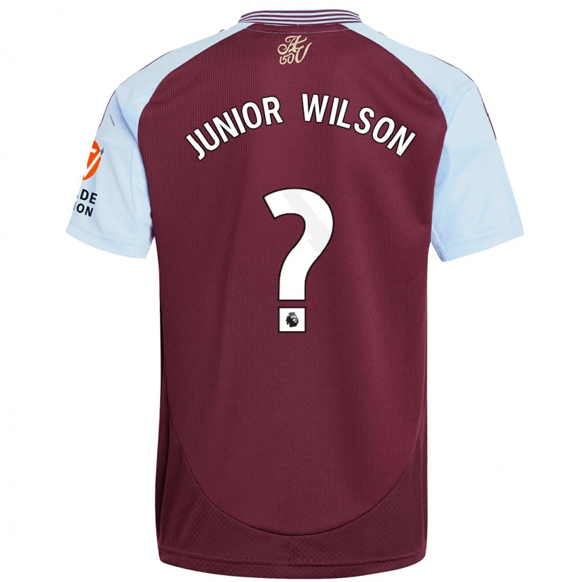Danxen Męski Junior Wilson #0 Burgundowy Błękitny Domowa Koszulka 2024/25 Koszulki Klubowe
