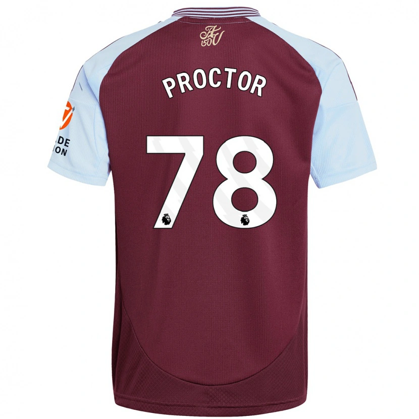 Danxen Męski Sam Proctor #78 Burgundowy Błękitny Domowa Koszulka 2024/25 Koszulki Klubowe