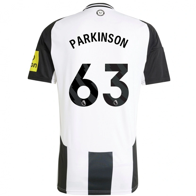Danxen Męski Ben Parkinson #63 Biały Czarny Domowa Koszulka 2024/25 Koszulki Klubowe