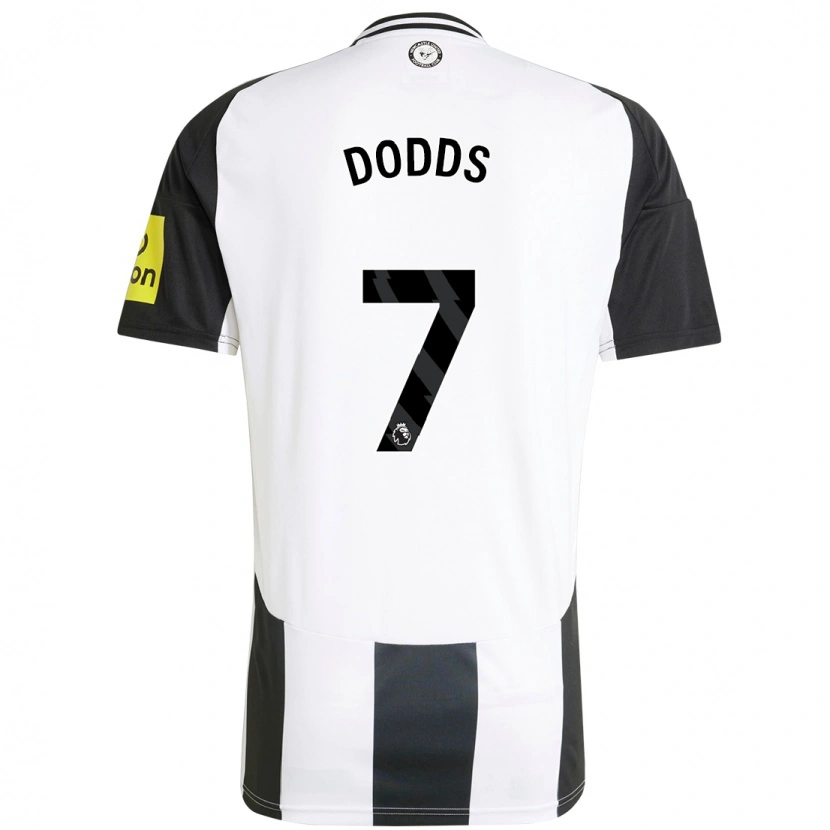 Danxen Męski Tyler Dodds #7 Biały Czarny Domowa Koszulka 2024/25 Koszulki Klubowe