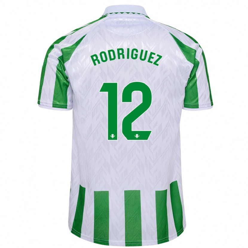 Danxen Męski Ricardo Rodríguez #12 Zielony Białe Paski Domowa Koszulka 2024/25 Koszulki Klubowe