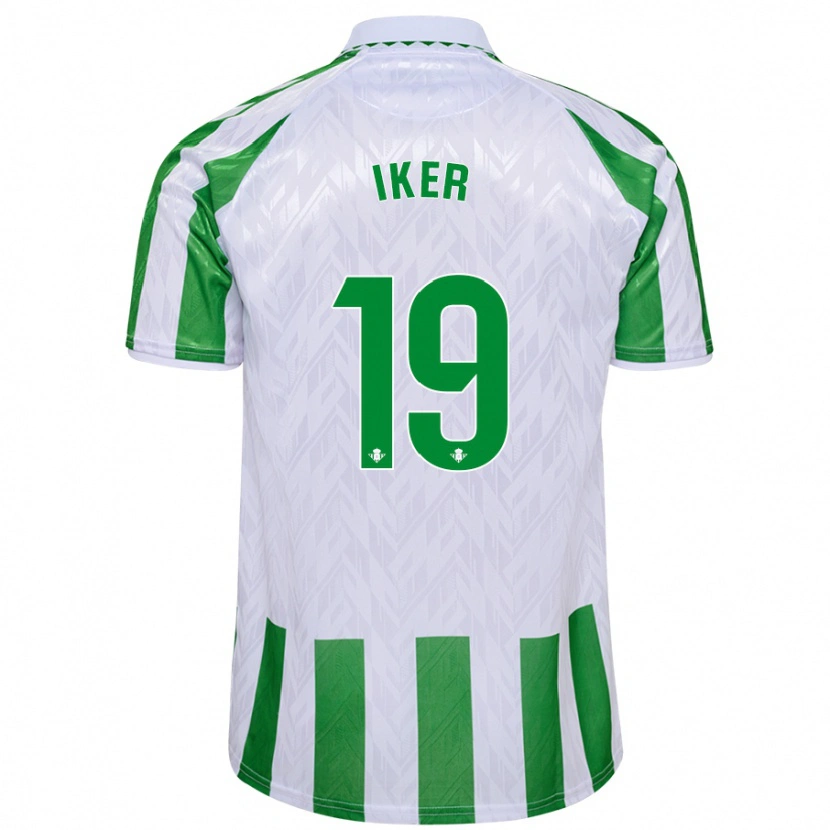 Danxen Męski Iker Losada #19 Zielony Białe Paski Domowa Koszulka 2024/25 Koszulki Klubowe