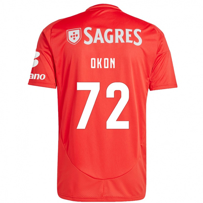 Danxen Męski Paul Okon #72 Czerwony Biały Domowa Koszulka 2024/25 Koszulki Klubowe