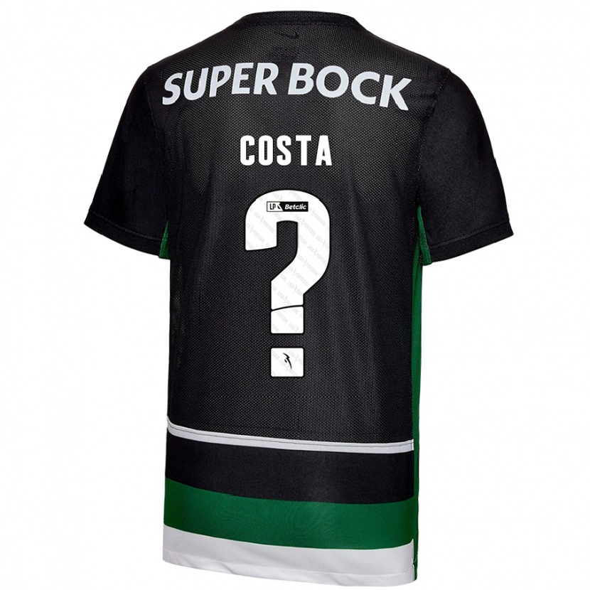 Danxen Męski Daniel Costa #0 Czarny Biały Zielony Domowa Koszulka 2024/25 Koszulki Klubowe