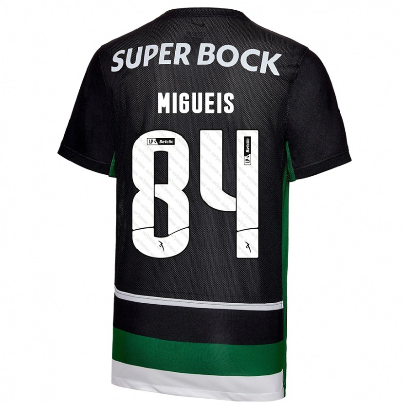 Danxen Męski Pedro Miguéis #84 Czarny Biały Zielony Domowa Koszulka 2024/25 Koszulki Klubowe