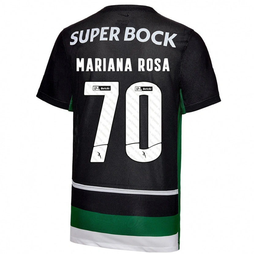 Danxen Męski Mariana Silva Pinto Vilaça Da Rosa #70 Czarny Biały Zielony Domowa Koszulka 2024/25 Koszulki Klubowe