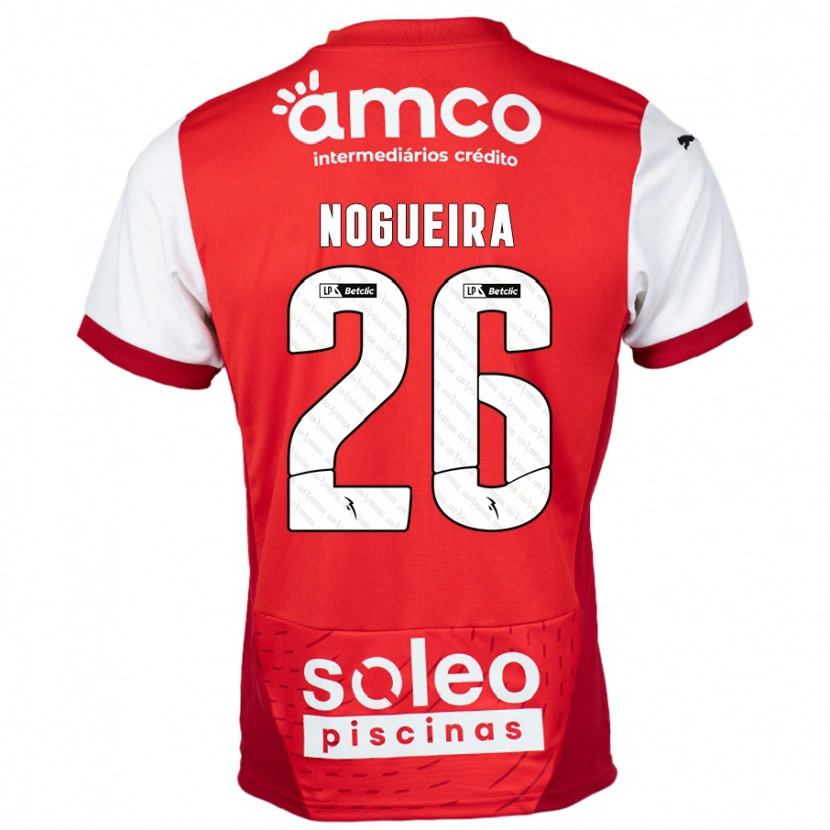 Danxen Męski Ana Nogueira #26 Czerwony Biały Domowa Koszulka 2024/25 Koszulki Klubowe