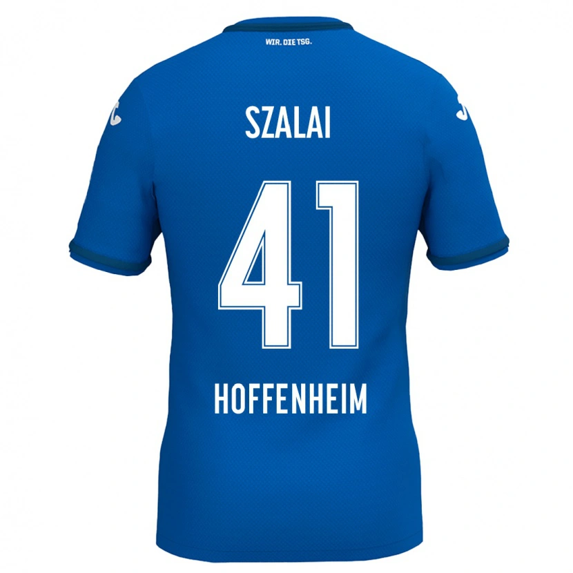 Danxen Męski Attila Szalai #41 Królewski Niebieski Domowa Koszulka 2024/25 Koszulki Klubowe