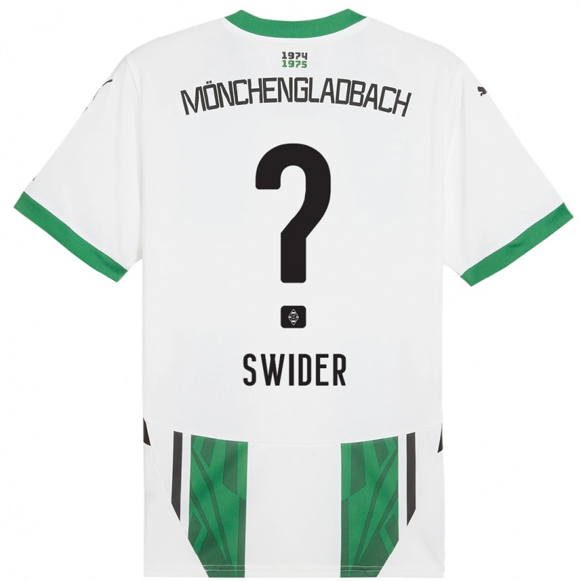 Danxen Męski Niklas Swider #0 Biały Zielony Domowa Koszulka 2024/25 Koszulki Klubowe