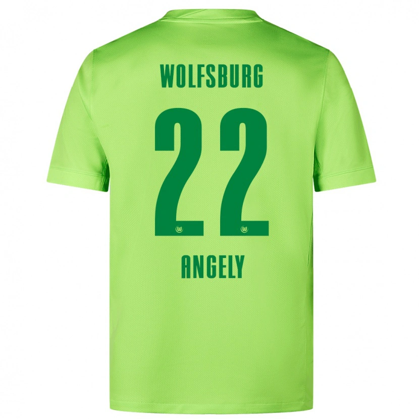Danxen Męski Mathys Angély #22 Fluorescencyjny Zielony Domowa Koszulka 2024/25 Koszulki Klubowe