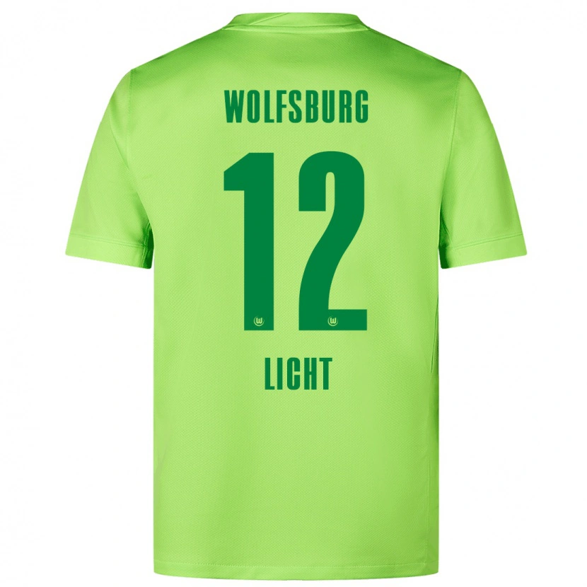 Danxen Męski Philipp Licht #12 Fluorescencyjny Zielony Domowa Koszulka 2024/25 Koszulki Klubowe