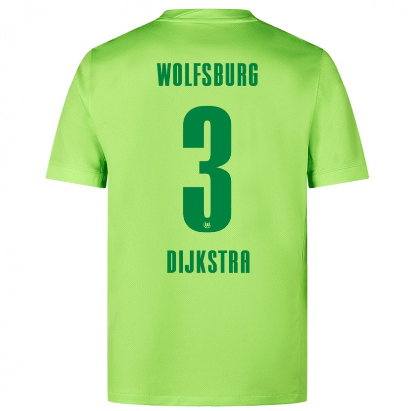 Danxen Męski Caitlin Dijkstra #3 Fluorescencyjny Zielony Domowa Koszulka 2024/25 Koszulki Klubowe