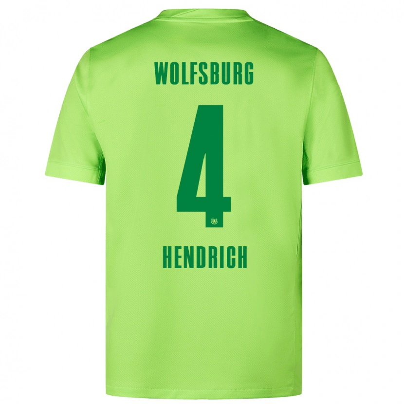 Danxen Męski Kathrin Hendrich #4 Fluorescencyjny Zielony Domowa Koszulka 2024/25 Koszulki Klubowe