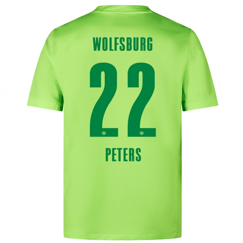 Danxen Męski Laurin Peters #22 Fluorescencyjny Zielony Domowa Koszulka 2024/25 Koszulki Klubowe