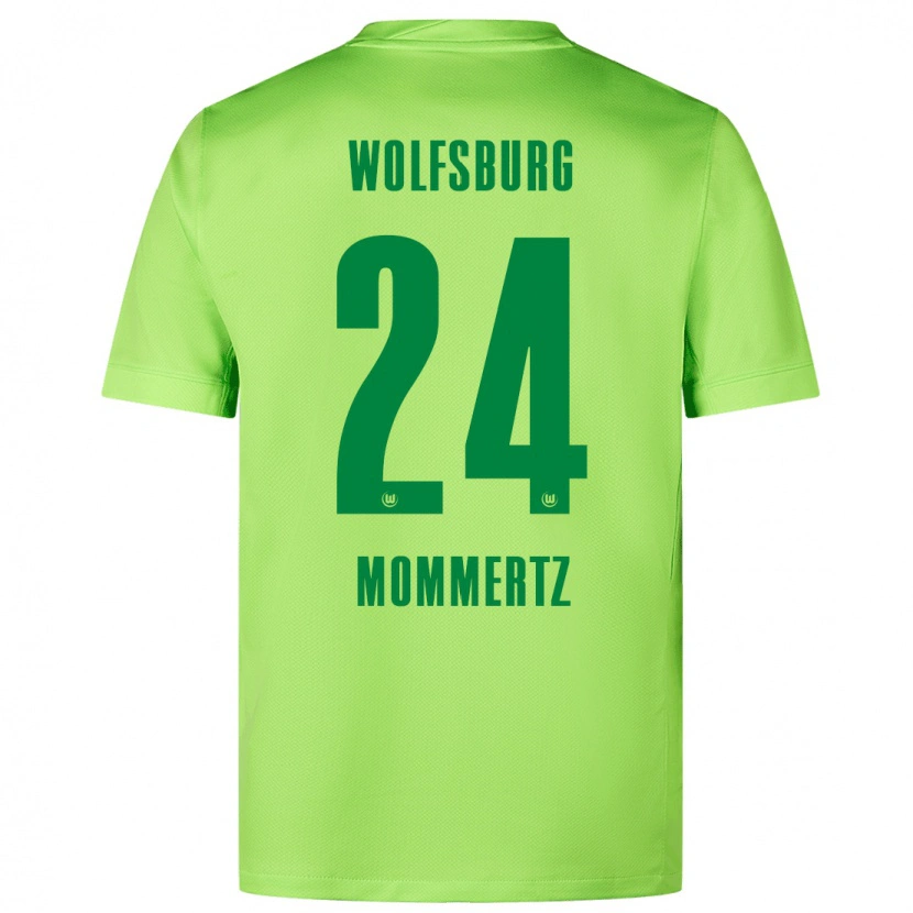 Danxen Męski Benjamin Mommertz #24 Fluorescencyjny Zielony Domowa Koszulka 2024/25 Koszulki Klubowe