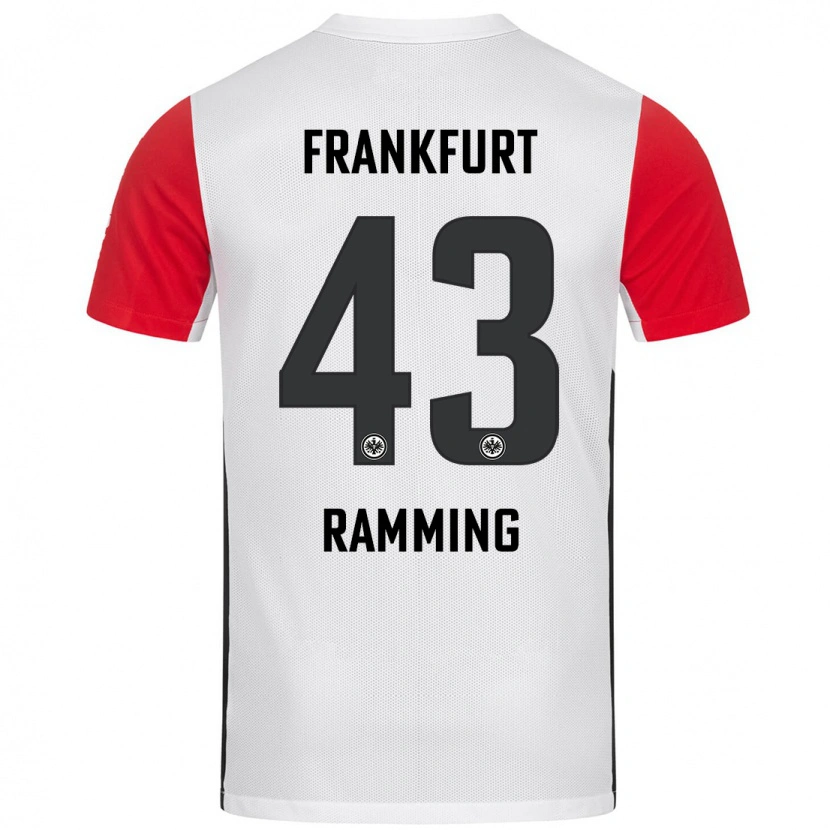 Danxen Męski Nils Ramming #43 Biały Czerwony Domowa Koszulka 2024/25 Koszulki Klubowe