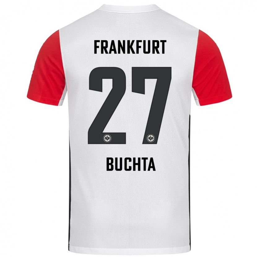 Danxen Męski Philip Buchta #27 Biały Czerwony Domowa Koszulka 2024/25 Koszulki Klubowe