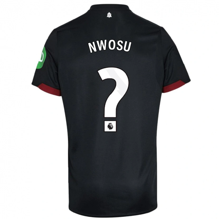 Danxen Męski Chinaza Nwosu #0 Czarny Biały Wyjazdowa Koszulka 2024/25 Koszulki Klubowe