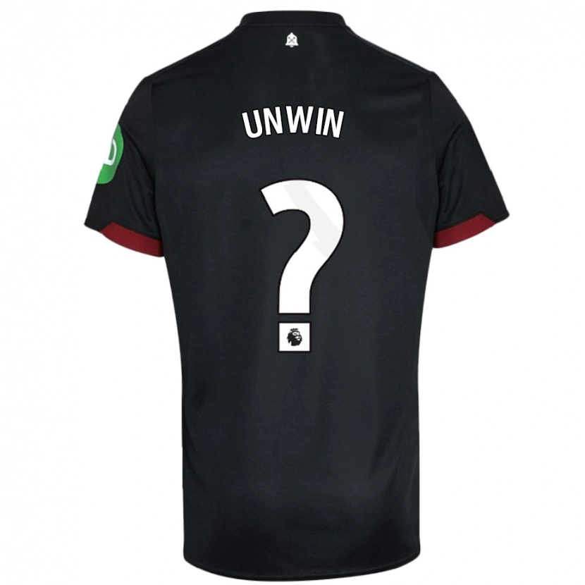 Danxen Męski Jonathan Unwin #0 Czarny Biały Wyjazdowa Koszulka 2024/25 Koszulki Klubowe