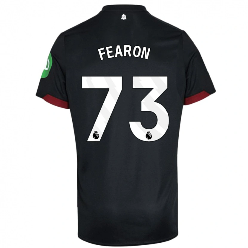 Danxen Męski Preston Fearon #73 Czarny Biały Wyjazdowa Koszulka 2024/25 Koszulki Klubowe