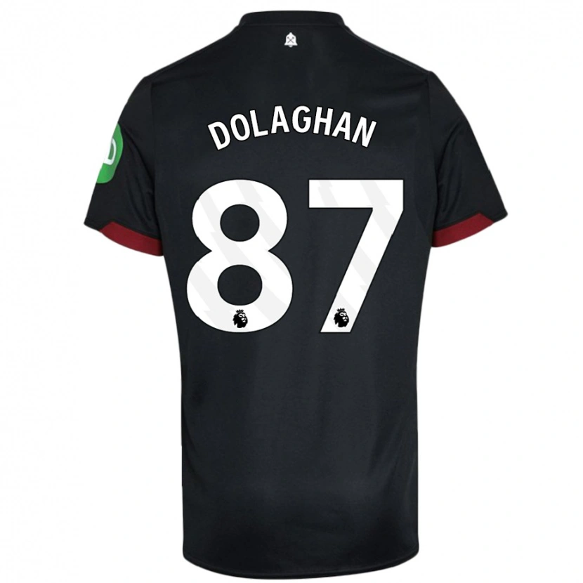 Danxen Męski Brad Dolaghan #87 Czarny Biały Wyjazdowa Koszulka 2024/25 Koszulki Klubowe