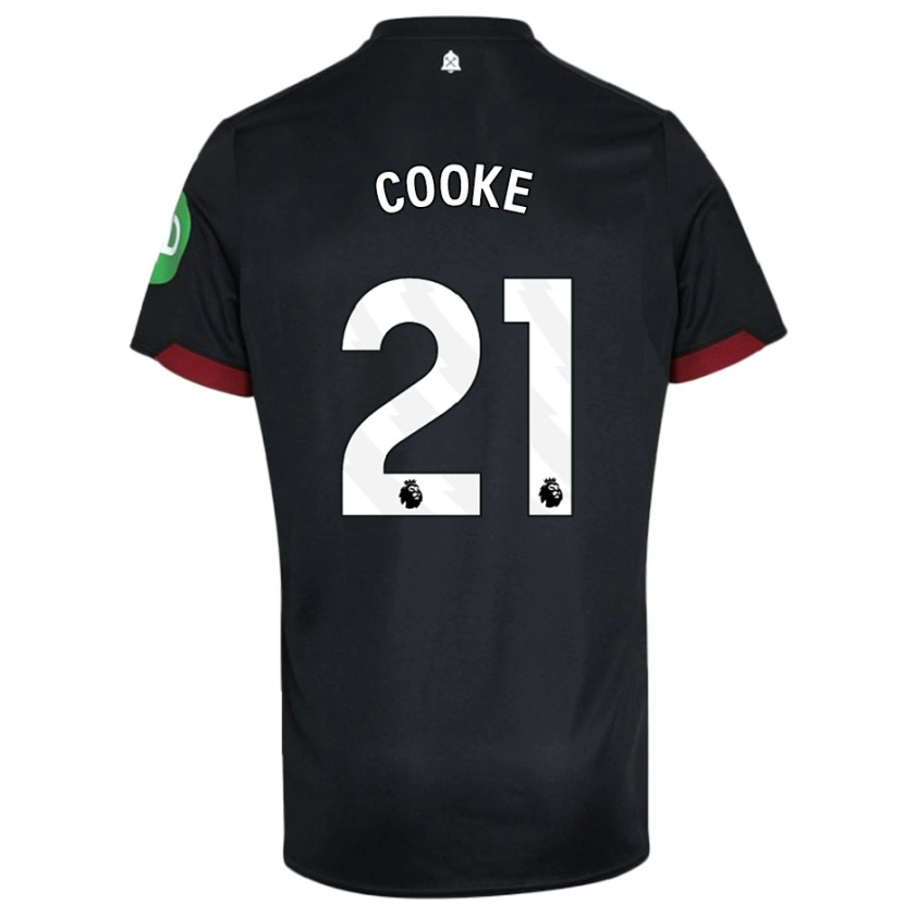 Danxen Męski Shannon Cooke #21 Czarny Biały Wyjazdowa Koszulka 2024/25 Koszulki Klubowe